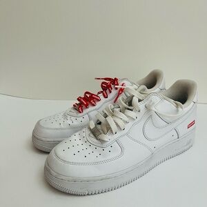 Nike Air Force 1 x Supreme Low Box Logo - White Leather